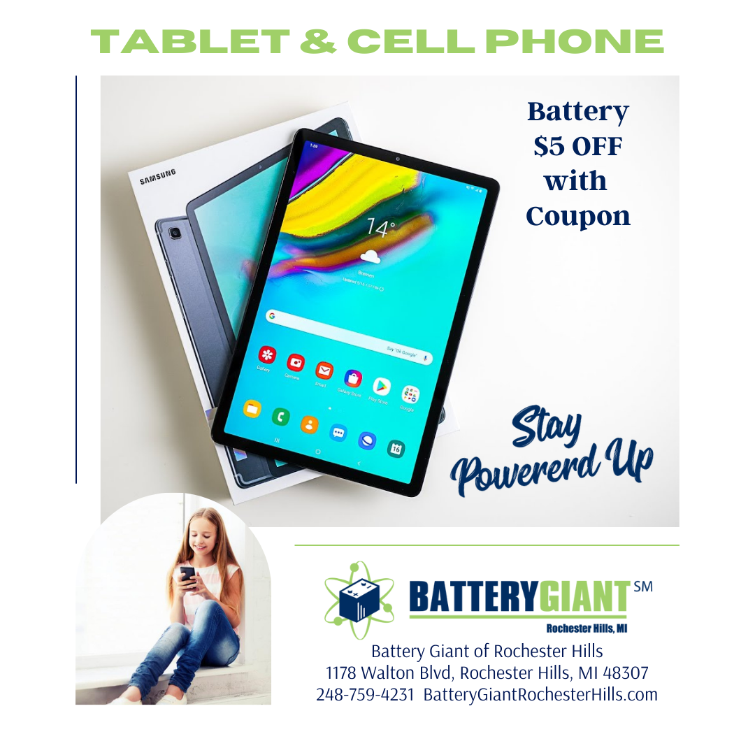 Tablet and cell phone battery offer